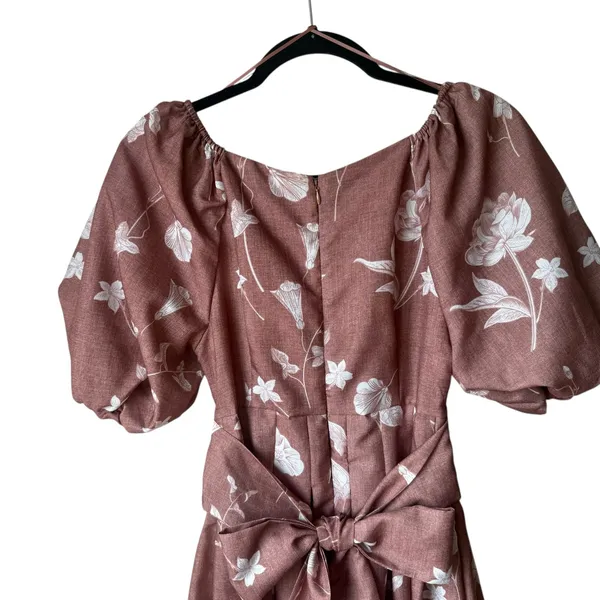 En Saison Monet Midi Puff Sleeve Square Neck Dress NWT Size XS - Image 4