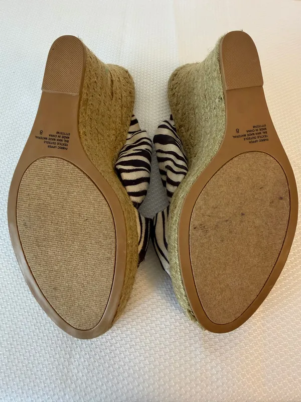 Xhilaration Y2K Knotted Zebra Print Rope Platform Heels - Image 5