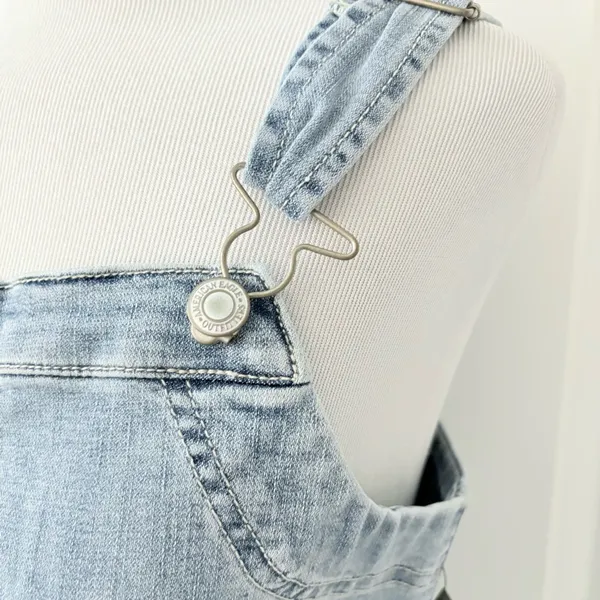 American Eagle Outfitters Light Blue Denim Overalls Dress - Image 3