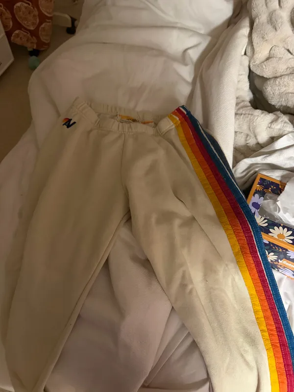 Aviator Nation Sweatpants 5 Stripe cream - Image 2