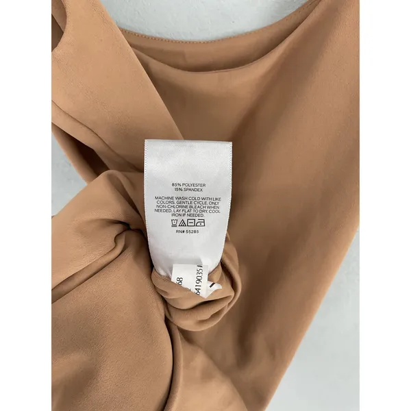 Express Womens Bodysuit Body Contour Scoop Neck Tan S - Image 4
