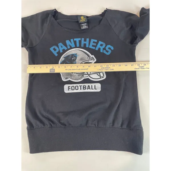 NFL Juniors Collection Carolina Panthers Black Pullover Sweatshirt Size M - Image 6