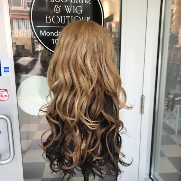 Lacefront middle Part Blonde Brown ombré New Wig - Image 3