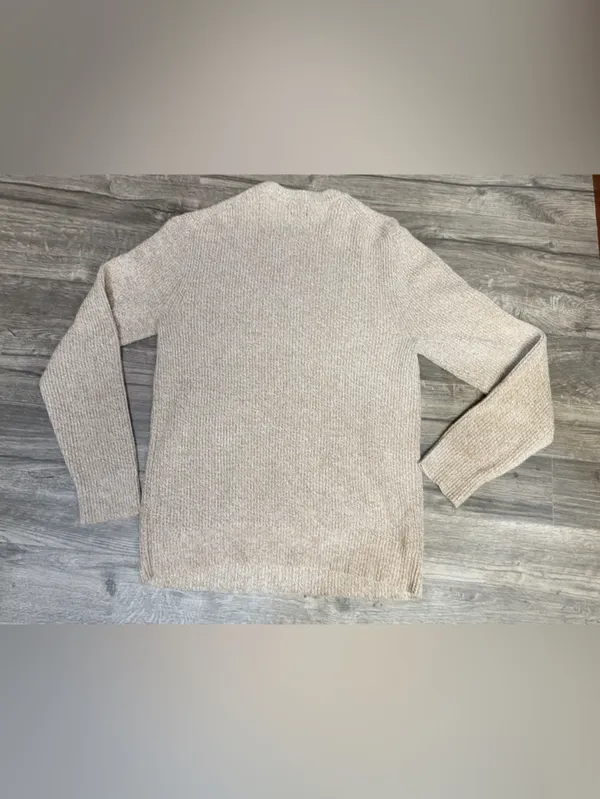 J.Crew Marled Beige Crewneck Knit Sweater Size Small - Image 4