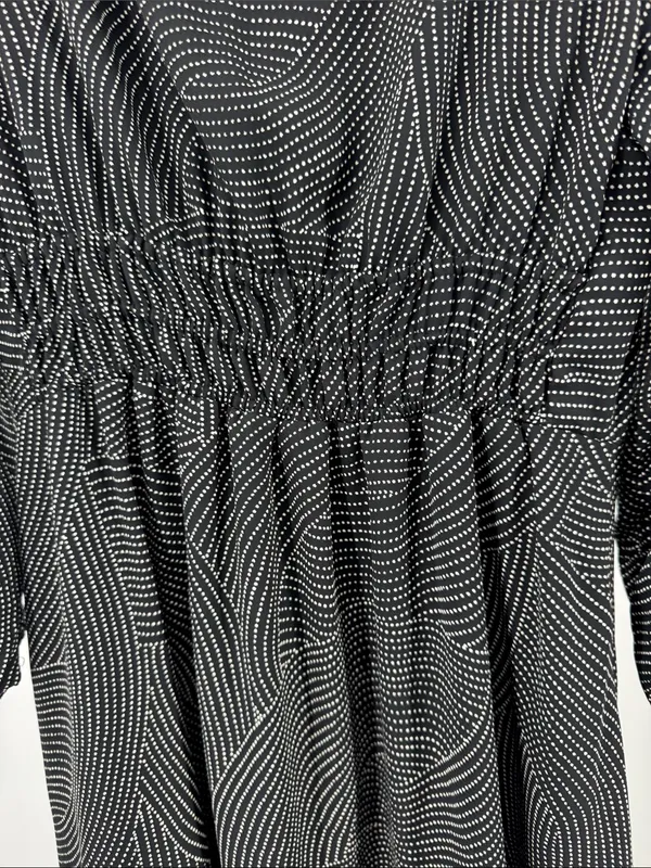 Madewell Geo Dot Print Balloon Sleeve Georgette Midi Dress M Whimsigoth feminine flowy - Image 6