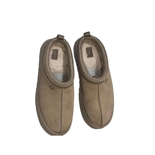 UGG Tazz Mustard Seed Size 12 Platform Slippers - Beige Pre-Owned - Image 5