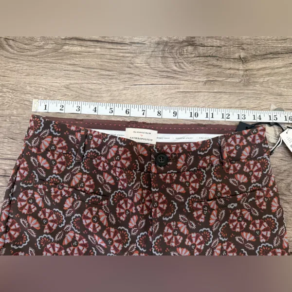 NEW‎ Anthropologie The Essential Slim Straight Trousers Size 2 - Image 5