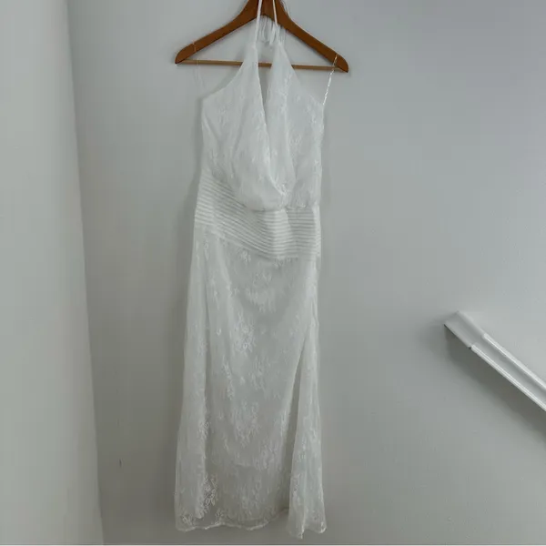 Peppermayo Reinhart Halter Maxi Dress White - Image 6