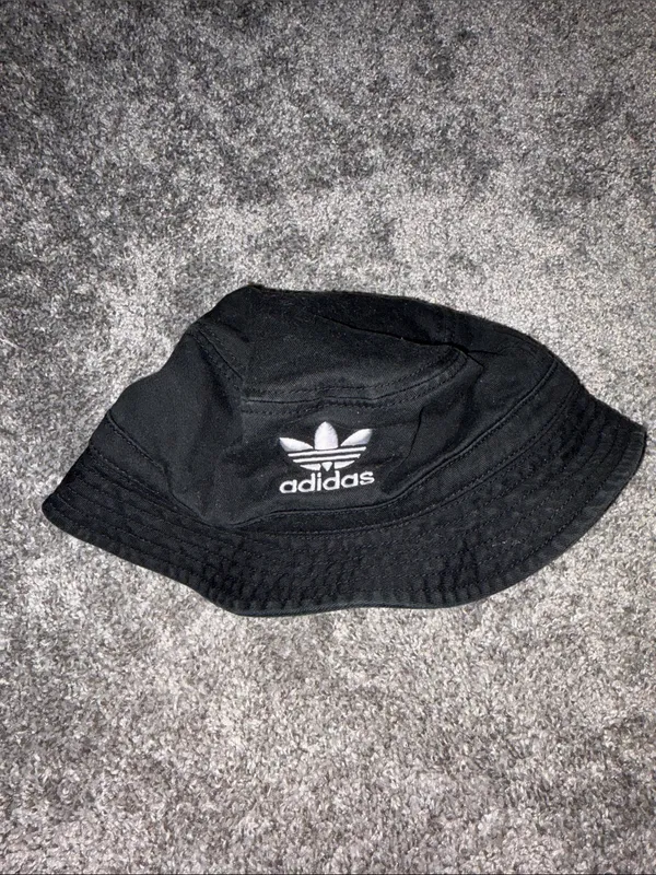Adidas Black Bucket Hat with White Trefoil Embroidery - Image 5