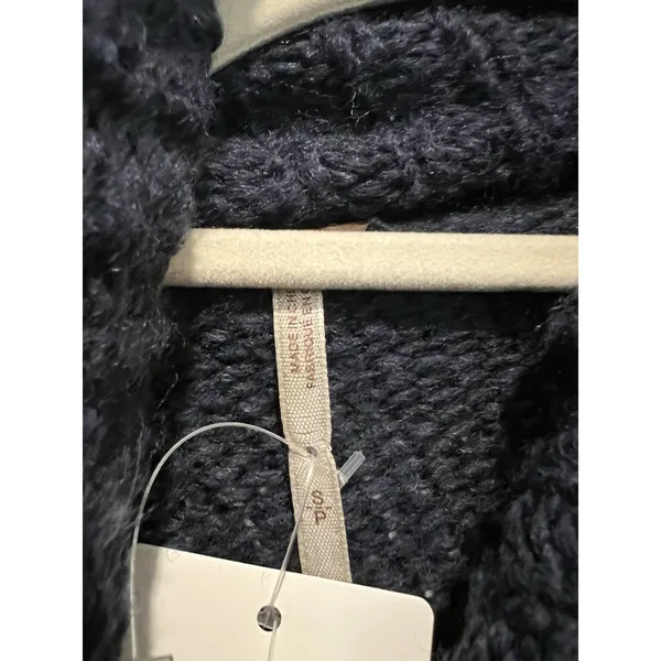Free People Sweater Woman S Oversized Chunky Knit Split Neck Wool Blend Boho - Image 5