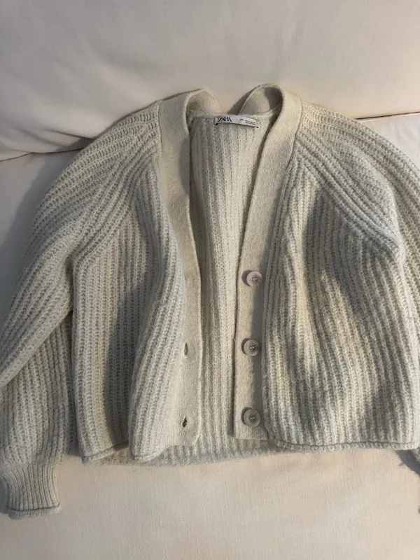 ZARA Grey Cardigan Sweater - Image 3