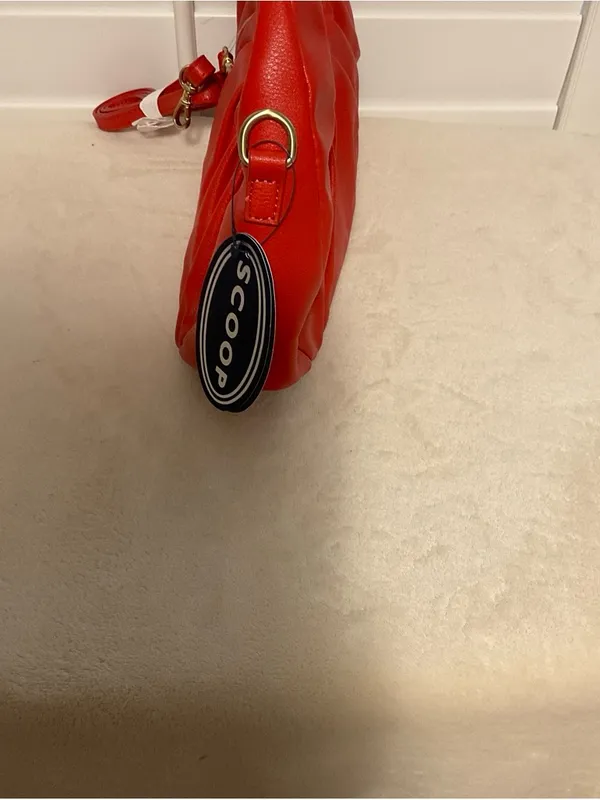 Sleek Red Crescent Mini Shoulder Bag - Image 2