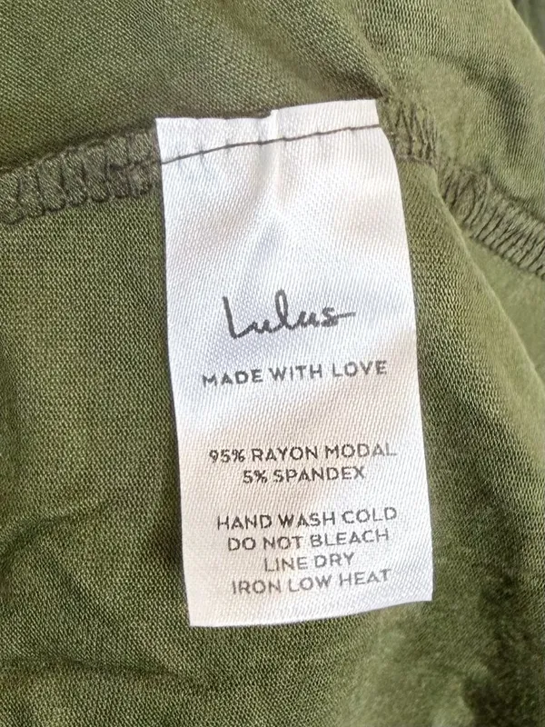NWT Lulus Garden District Olive Green Wrap Maxi Dress - Size: Small - Image 4