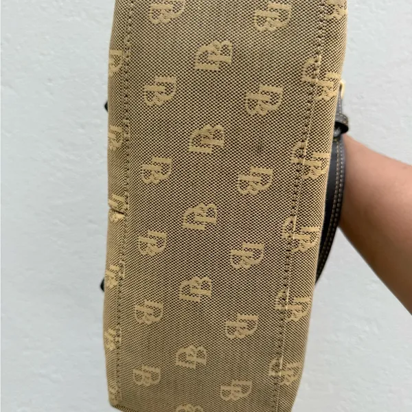 Dooney & Bourke Vintage Signature Monogram Sholderbag Canvas Double Pocket B‎ - Image 6