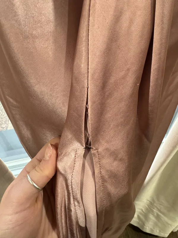 Billy J dusty rose satin twist midi dress, size 8 (AU) - Image 2