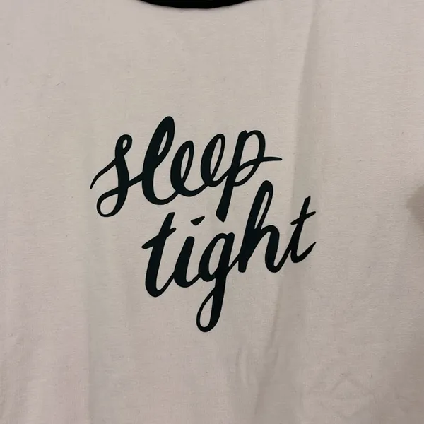 Kate Spade XS Pink, Black Knit Long Sleeve Sleep Tight Pajama Loungewear Top - Image 5