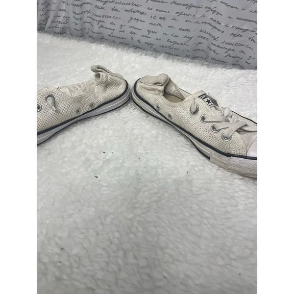 Converse All‎ Star White Woven Slip On Sneakers size 8 bin 1 - Image 6