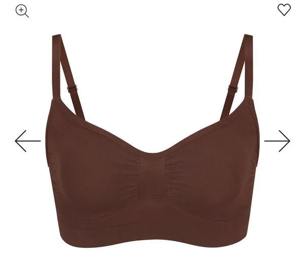 NWOT SKIMS Dark cocoa Brown Seamless Sculpt Bralette small - Image 2