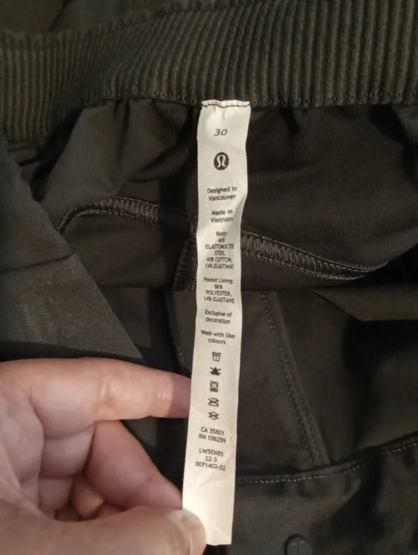 lululemon athletica Womens Utilitech Cargo Pocket HR Pants Gray Gorpcore Sz30 - Image 2