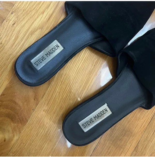 Steve Madden Black Suede Mules - Image 2
