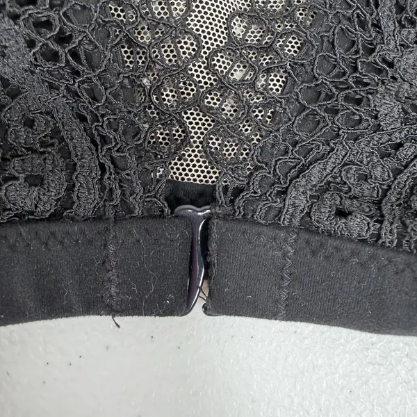 Victoria's Secret L Large Bralette Bra Body By Black Lace Unlined Sheer Mesh - Image 4
