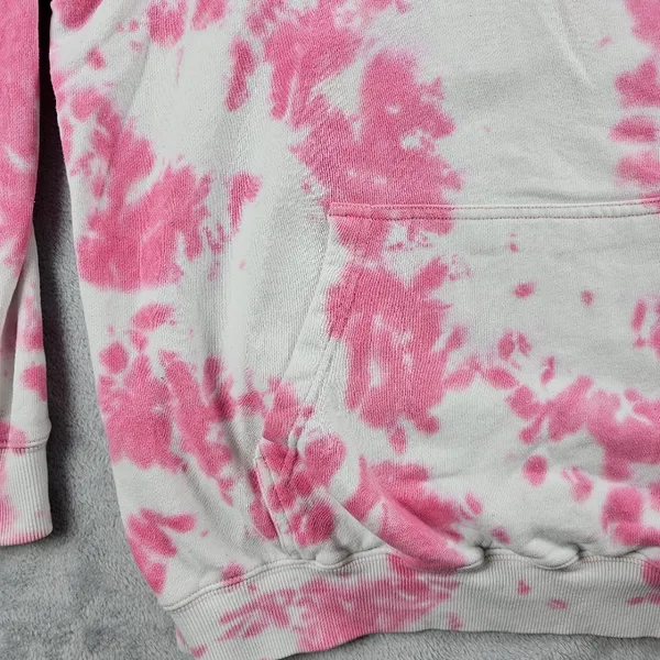 H&M Smiley Collaboration Positive Pullover Hoodie Women's Size Large Tye Dye - Image 11