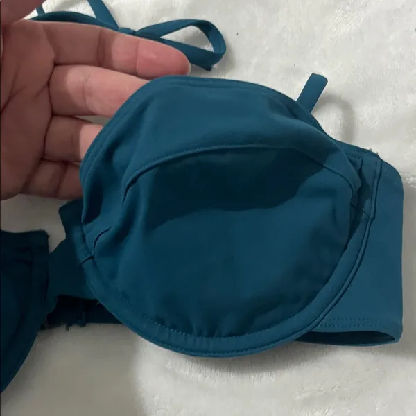Aritzia Babaton Women’s Dark Teal Green Bikini Top Size Medium - Image 5