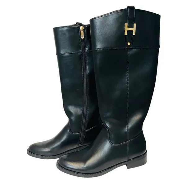 Tommy Hilfiger Womans 7.5 Twiyris Knee High Boots Black Cushioned Insole Black‎ - Image 4