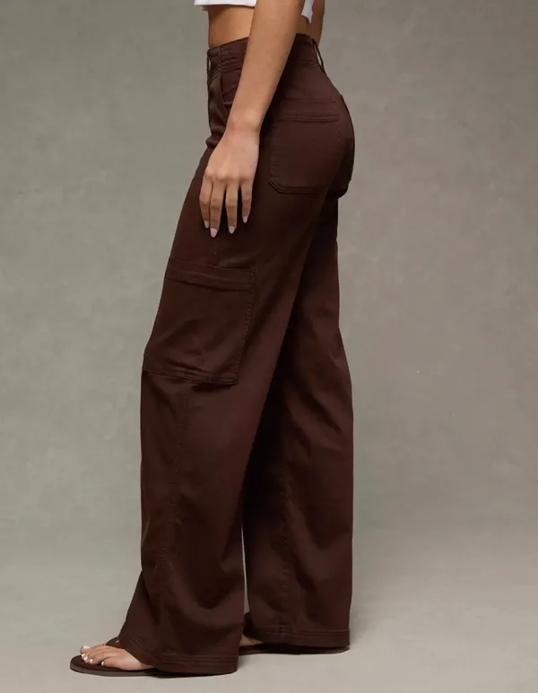American Eagle Outfitters Brown Cargo Wide Leg Pants - Image 2