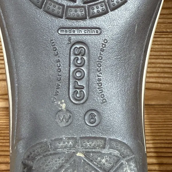 Crocs Shoes Woman 6 Mary‎ Jane Crocband Flats Brown Casual Slip On Comfort 11092 - Image 6