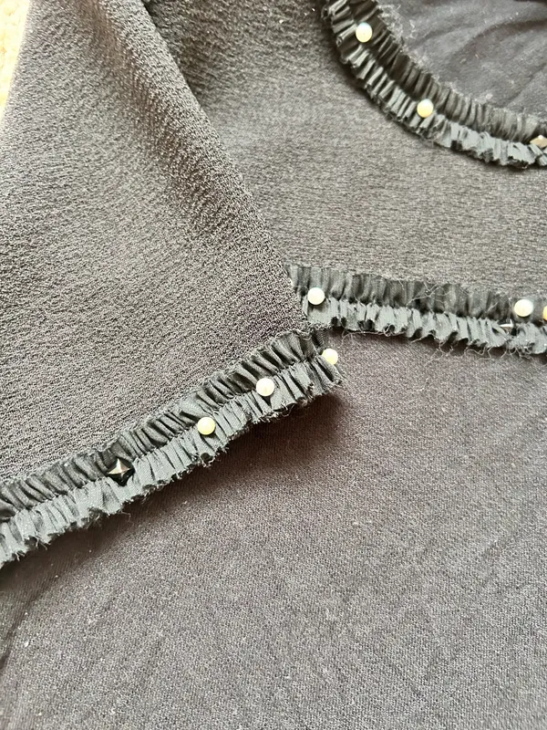 Zara faux pearl stud top. Xs - Image 5