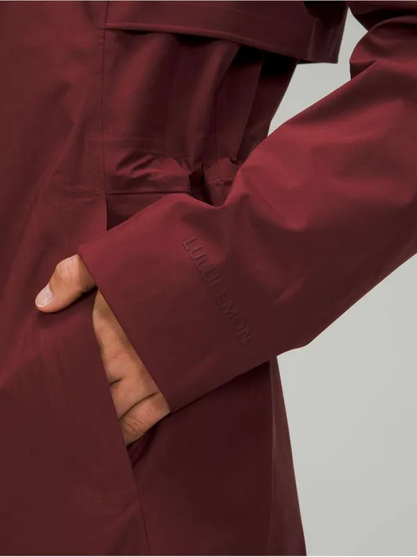 Lululemon Rain Rebel Jacket Waterproof Utility Jacket Red Merlot Size 6 Small - Image 5