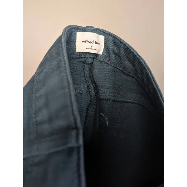 Aritzia Wilfred Free high-rise straight leg teal jeans size 8 - Image 3