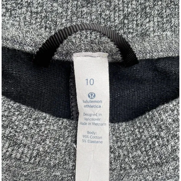Lululemon Half Sleeve Gray Tunic Sweatshirt Size 10 M/L Loungewear Drawstring - Image 16
