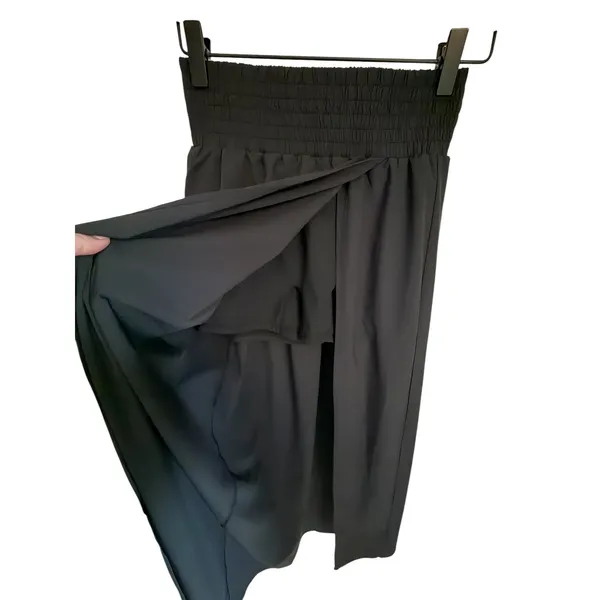 Halara Breezeful High Waisted Smocked Skort Maxi Skirt Black Size XS NWT - Image 3