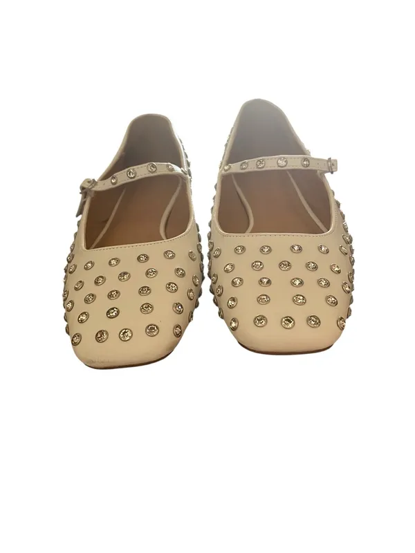 Ellidy Ballet Flat Studded Mary Jane embellished white leather Lolita glam - Image 8