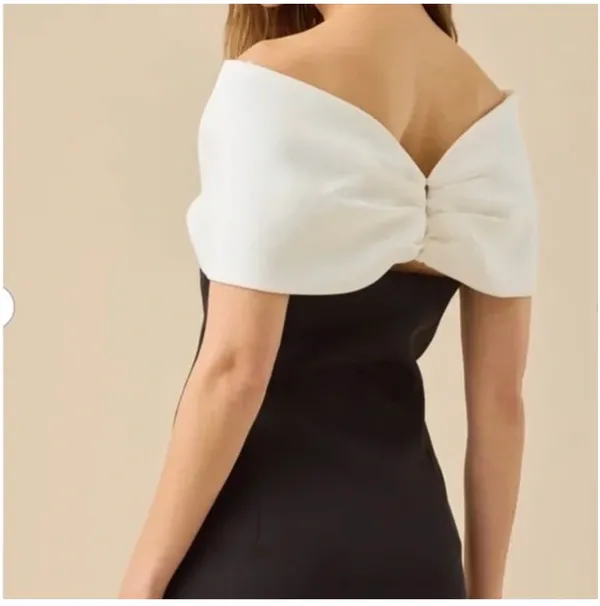 Black Mini Dress. Elodie Off The Shoulder Mini Dress Altar’d State - Image 2