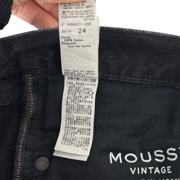 Moussy Vintage Vellflower Tapered Jeans Black‎ - Image 8