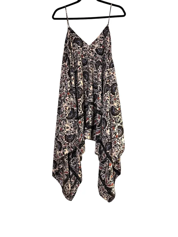 poetry ❤️❤️ Cream & Brown Multi Floral Sleeveless Boho Harem Jumpsuit Sz OS - Image 3