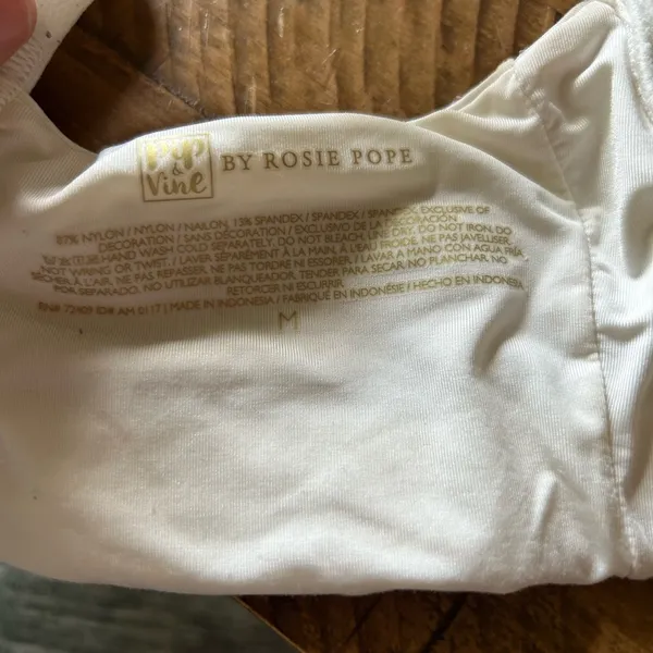 Pip & Vine By Rosie‎ Pope Ivory Nylon Padded Wireless Bra - Image 4