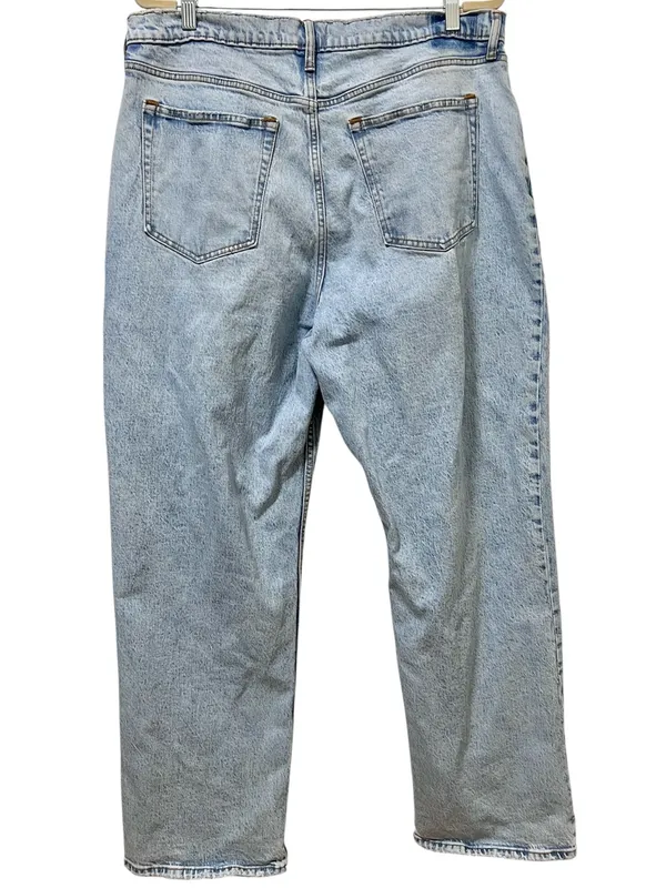 Abercrombie & Fitch 90s Baggy Low Rise Jeans 33/16 LONG Curve Love Light Wash - Image 6