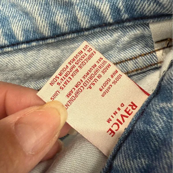 Revice Denim High Waisted Button Fly Jeans Light Wash Size 29 Minimalist Normcore - Image 7