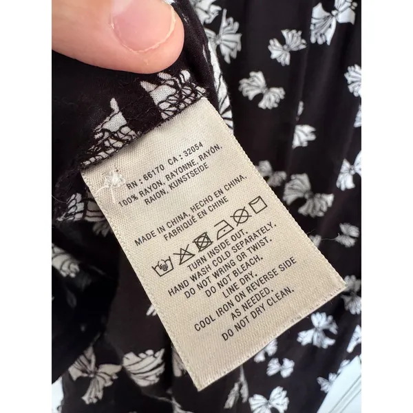 Maeve‎ Anthropologie Emory Bow Printed button down top size US12 (large) - Image 6