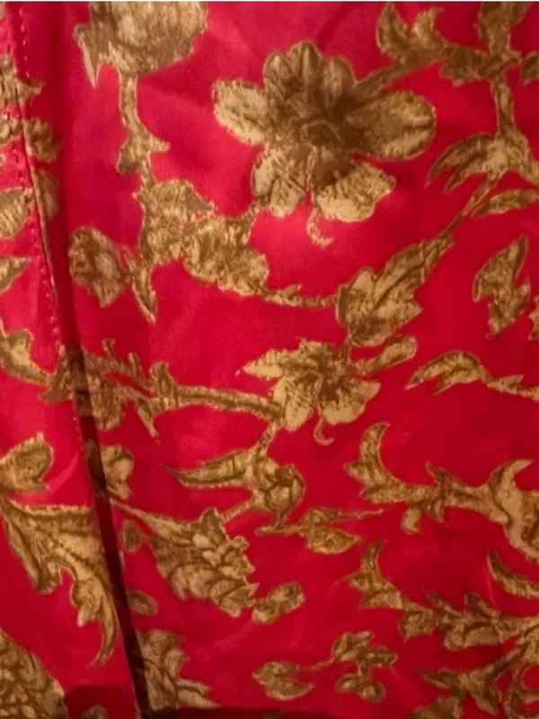 Urban Outfitters Red Floral Satin Cowl Neck Mini Dress Size Small - Image 5
