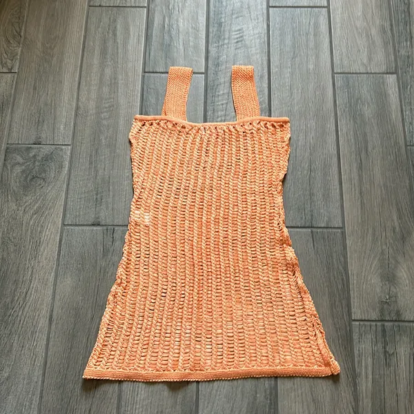 Solid and striped crochet dress - Image 5