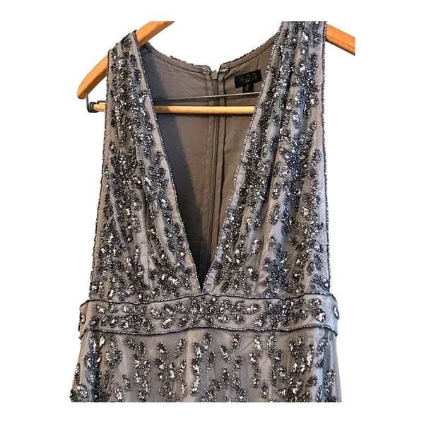 NBD X‎ Revolve Irena Dress Bead and Sequin Embellishments Gray Sz M - Image 7