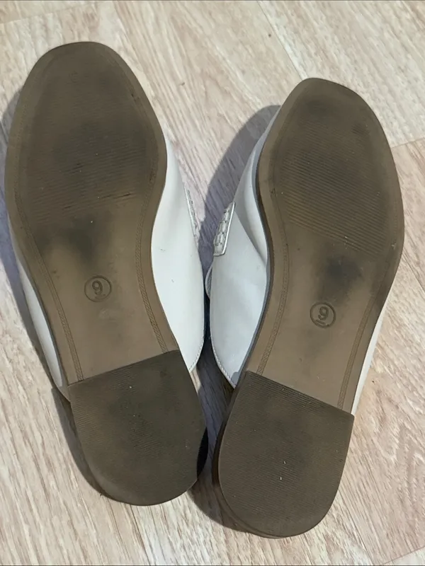 A New Day Women’s Cream Flats Mules Shoes Size 9 - Image 10