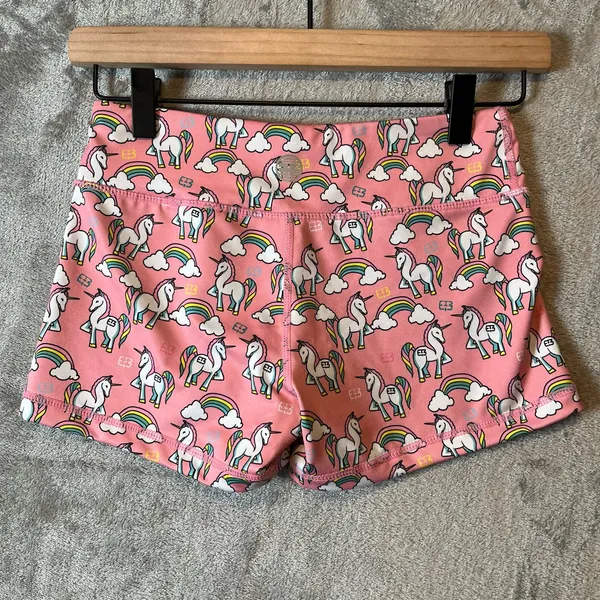 IAB MFG Rainbow Unicorn‎ Workout Shorts Women's Size 4 XS - Image 2