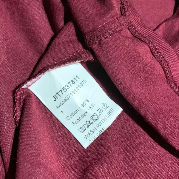 Shein Burgundy Mock Neck Blouse - Image 8