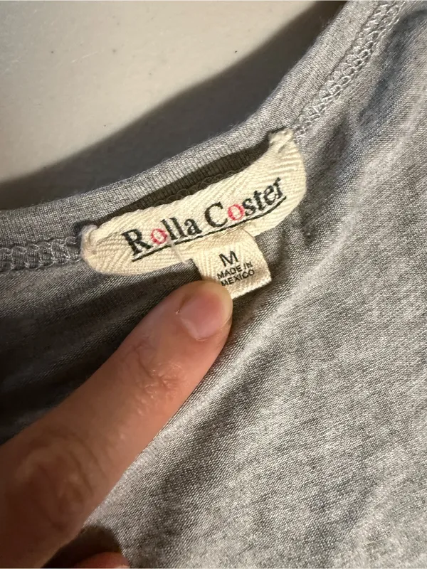 Women’s Rolla Coster Gray Twist-Front V Neck Short Sleeve Maxi Dress medium - Image 4